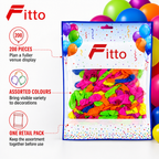 120 Pieces Assorted Latex Party Balloons (200 Pieces – Multicolour Decoration Set for Birthdays and Celebrations)