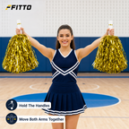 144 Pieces Gold Cheerleading Pom Poms (1 Pair – 35 cm)