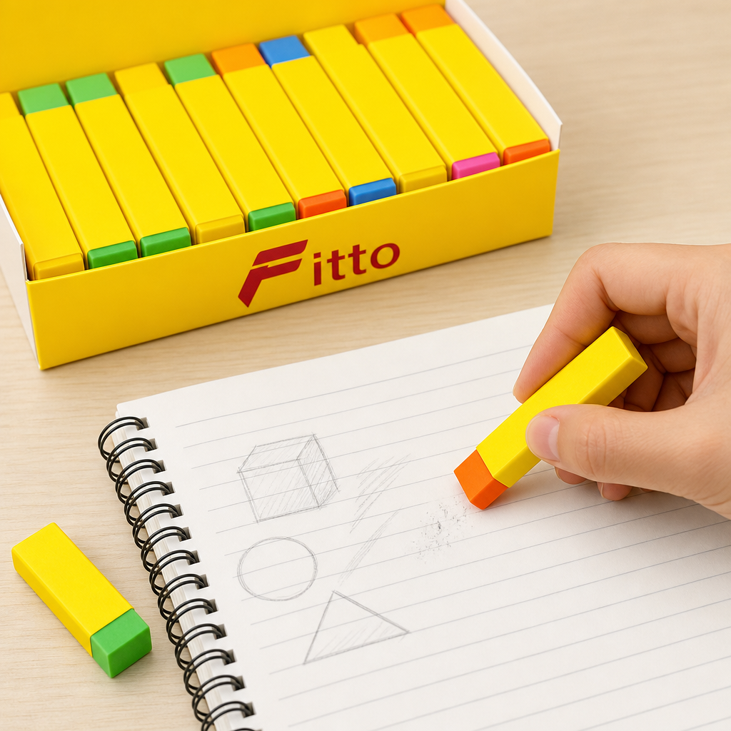 96 Pieces Dust-Free Erasers (20 Pieces – Yellow Wrappers – School and Office Correction Supplies)