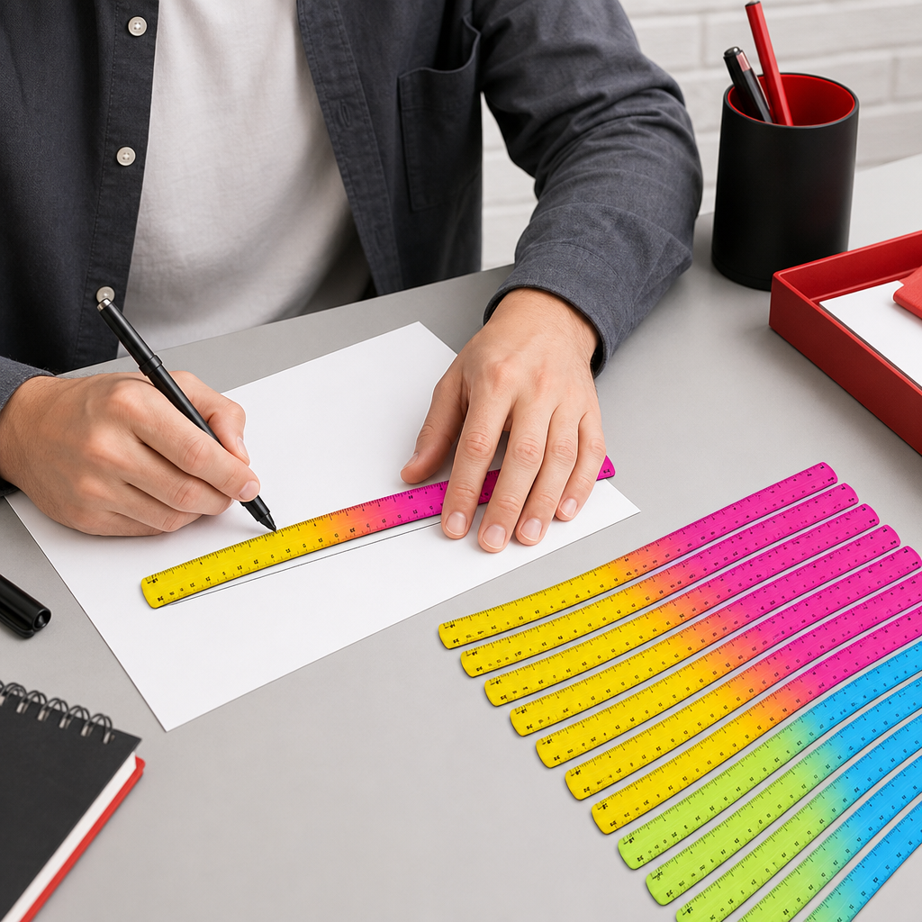 48 Pieces Flexible Rulers (30 cm – Assorted Colors – 30-Piece Set for Measuring – Drawing and School Stationery)