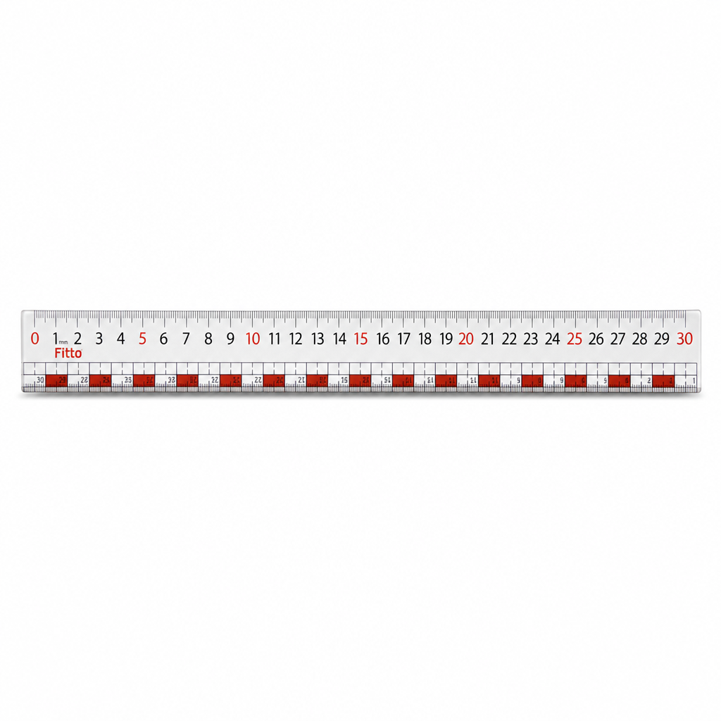 48 Pieces 30 cm Large-Number Rulers (Clear Printed Graduations for Measuring – Drawing and Desk Work)