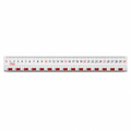 48 Pieces 30 cm Large-Number Rulers (Clear Printed Graduations for Measuring – Drawing and Desk Work)