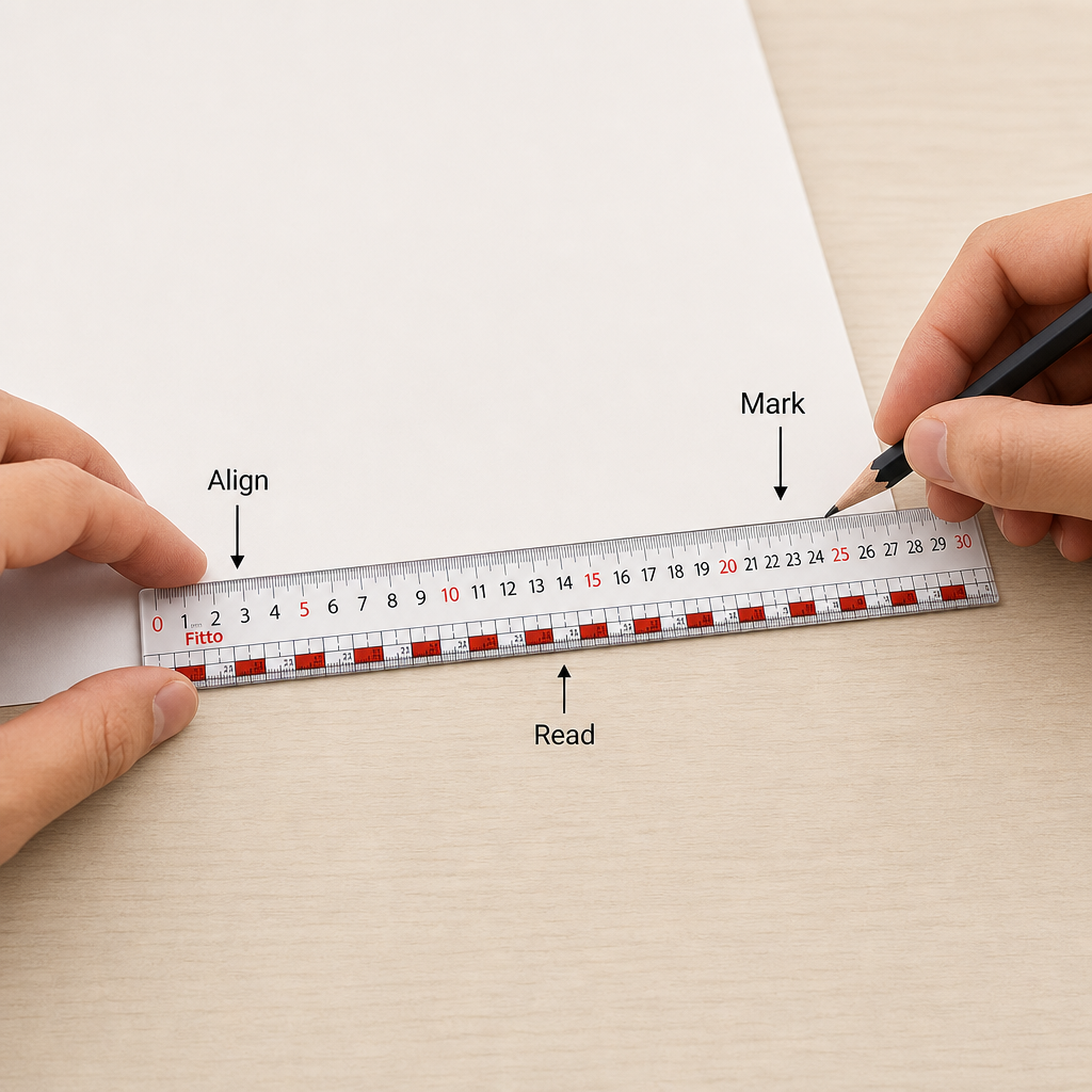 48 Pieces 30 cm Large-Number Rulers (Clear Printed Graduations for Measuring – Drawing and Desk Work)
