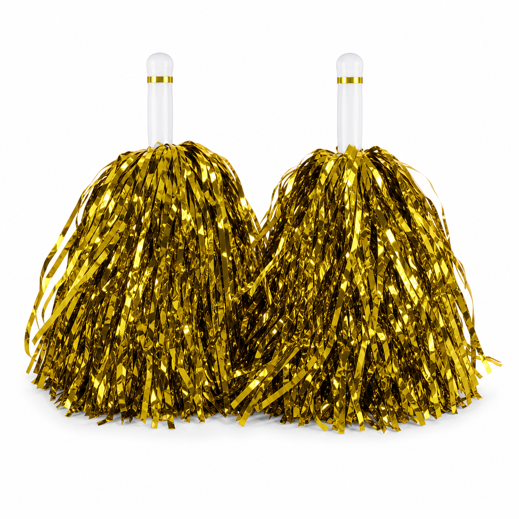240 Pieces Gold Cheerleading Pom Poms (1 Pair – 35 cm)