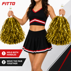 240 Pieces Gold Cheerleading Pom Poms (1 Pair – 35 cm)