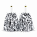 240 Pieces Silver Cheerleading Pom Poms (1 Pair – 35 cm)