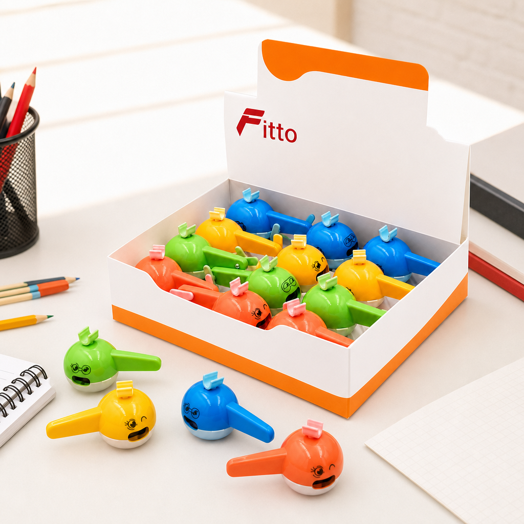 72 Pieces Helicopter Pencil Sharpeners (Assorted Colors – 12-Piece Display Set)
