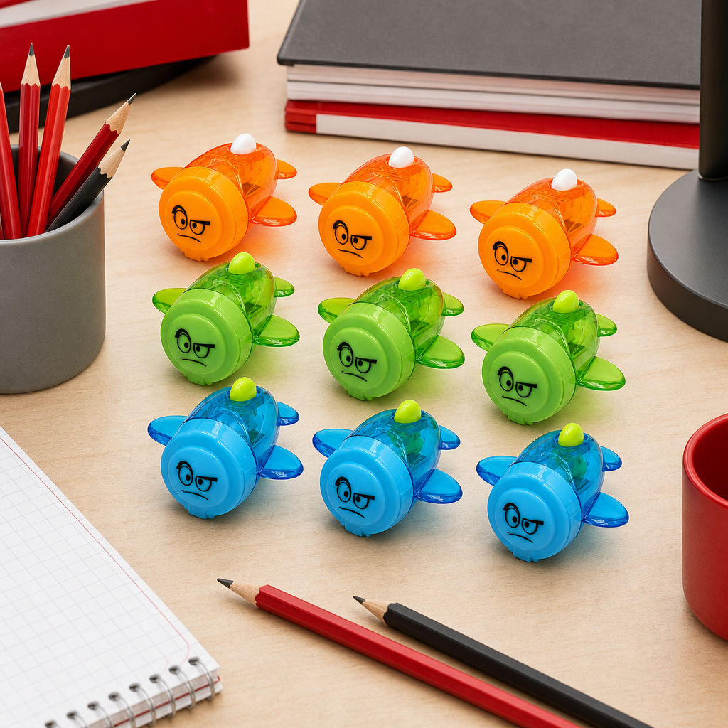 96 Pieces Fish-Shaped Pencil Sharpeners (Assorted Colors – 9 Pieces)