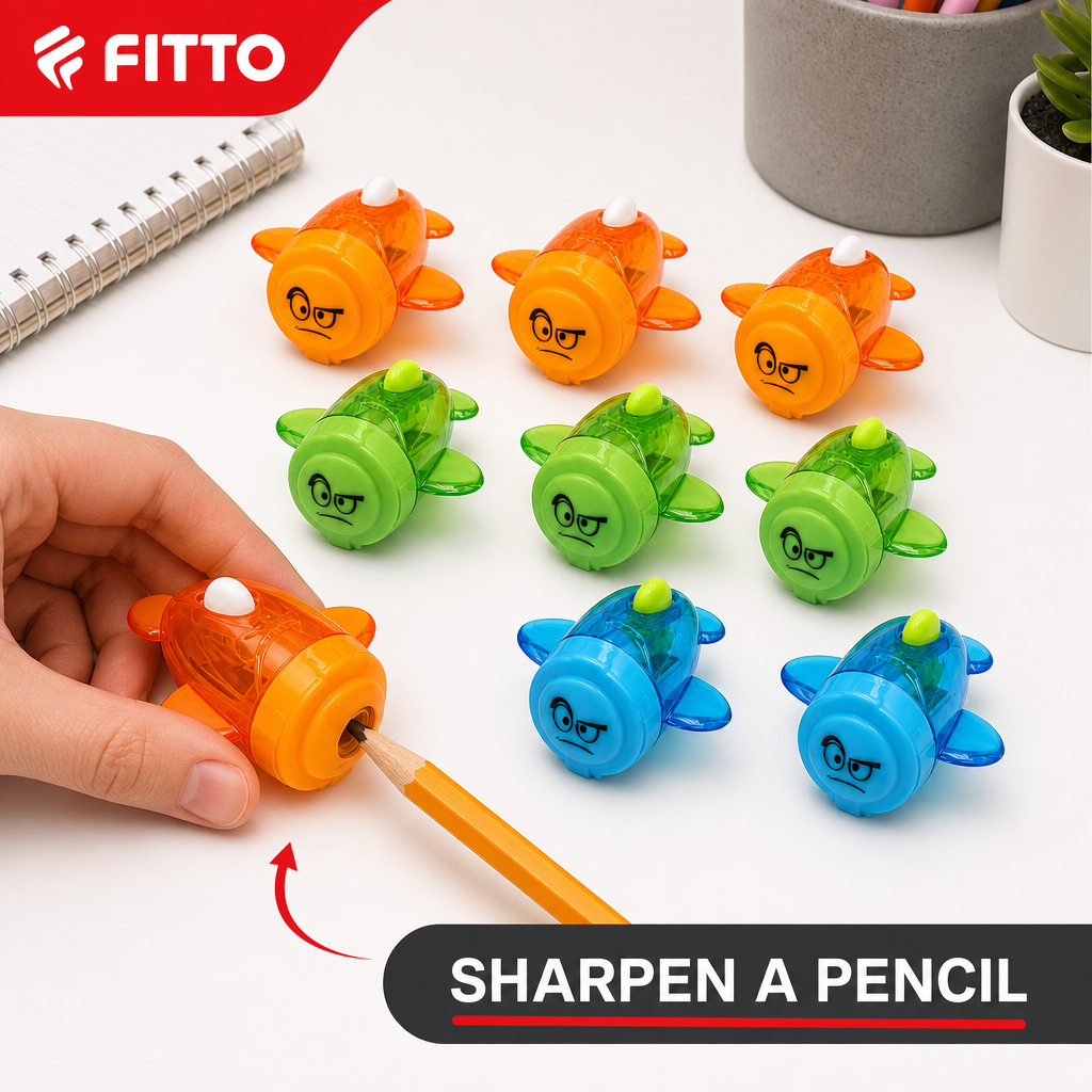 96 Pieces Fish-Shaped Pencil Sharpeners (Assorted Colors – 9 Pieces)