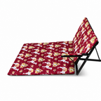 48 Pieces Red Floral Folding Recliner Chair Beds (137 x 60 cm)
