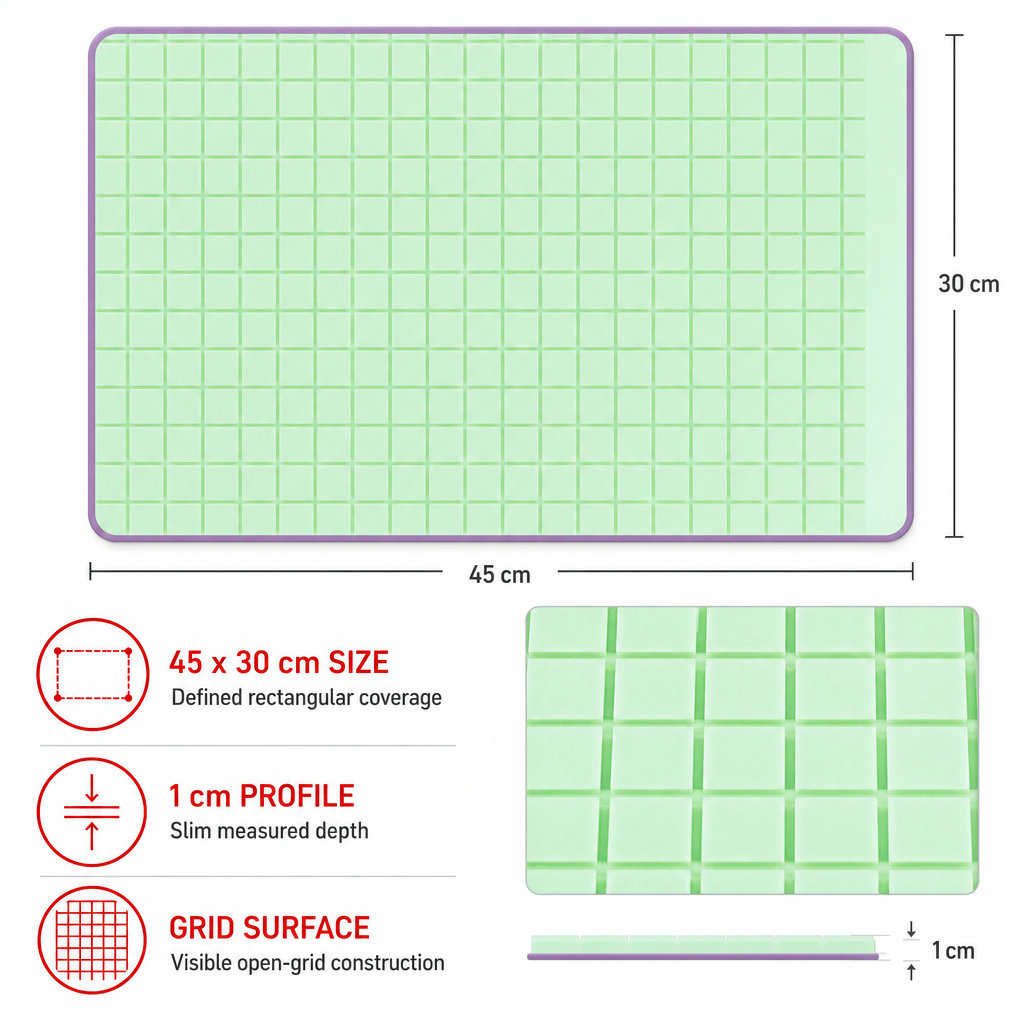 240 Pieces Green Grid Drainage Mats (Rectangular 45 x 30 cm)