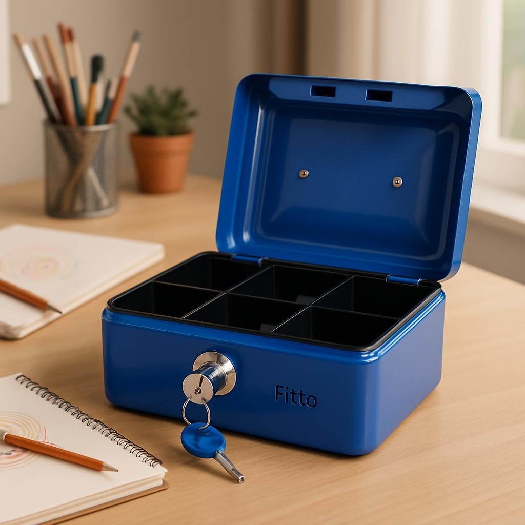 60 Pieces Blue Deposit Boxes (20x25cm Secure Storage Box)