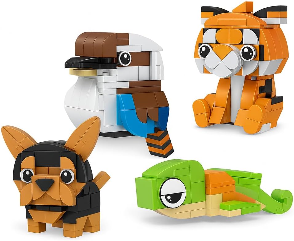 Mini Animals Building Blocks Toys Set Assorted – 100+ Pieces, Educational & Creative STEM Toy for Kids, Fun Animal Figures, Develops Fine Motor Skills & Imagination, Ideal for Boys & Girls