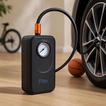 Portable Air Compressor Tire Inflator - Fast Rechargeable Air Pump for Car Tires, Bikes, and Balls