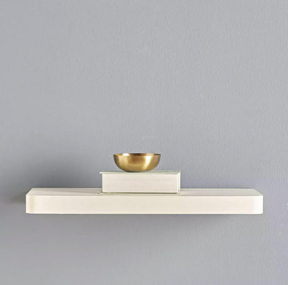 40cm & 60cm Floating Wall Shelves, Available in White, Black, Oak Effect, and Brown Finishes - Wall-Mounted Storage Shelf for Bedroom, Living Room, Bathroom, Modern Home Decor