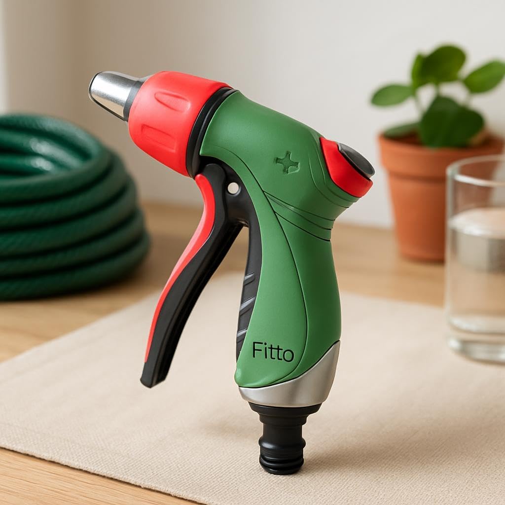 72 Pieces Adjustable Garden Hose Nozzles with Trigger Handle (Red and Green)