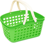 120 Pieces Green Plastic Organizing Storage Baskets with Handles and Holes - Multi-Purpose Small Bin for Kitchen (Bathroom – Toys – and More - Durable – BPA-Free – Easy to Clean – Lightweight and Portable)