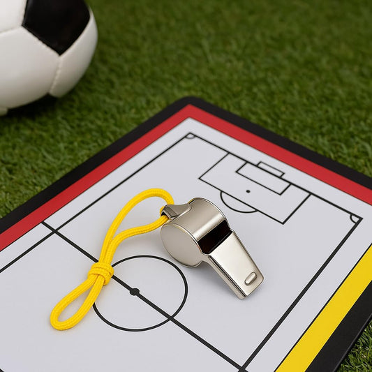 2 Pieces Stainless Steel Sports Whistles with Lanyard, Super Loud Sports Whistle Crisp Sound Whistles Great for Coaches, Referees, and Official