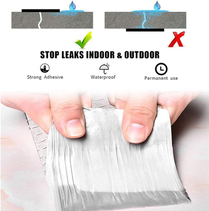 Aluminum Foil Butyl Tape 5cm x 5m – Super Waterproof Tape for Roof Leaks, Surface Cracks, Window Seals, Boat Sealing, and Pipe Ruptures