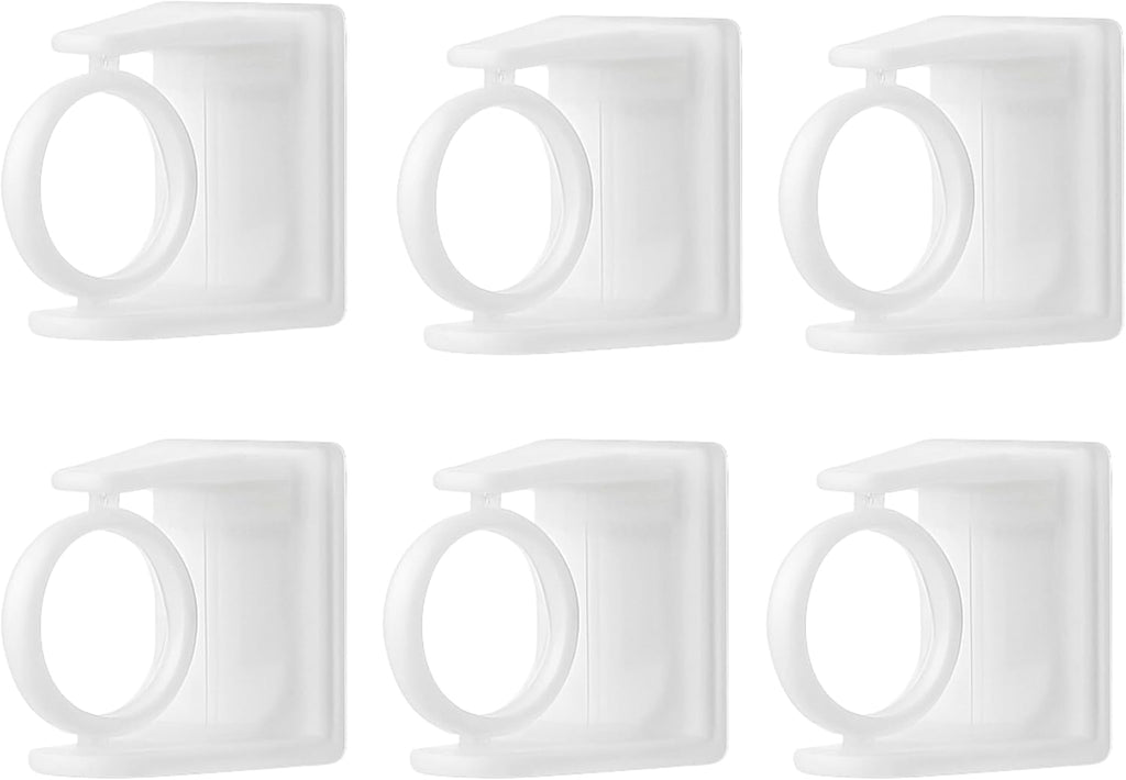 96 Pieces Wall-Mounted Curtain Rod Brackets (White – ABS Material – Pack of 26)