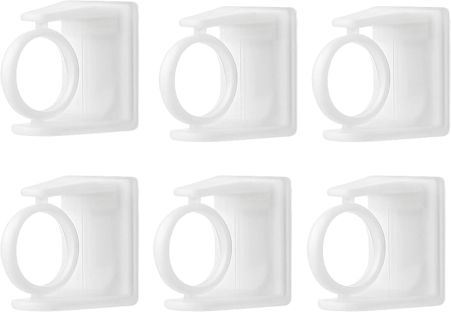 Wall-Mounted Curtain Rod Brackets – White – ABS Material – Pack of 26