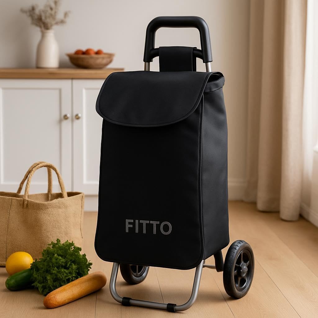 72 Pieces Shopping Trolleys with Wheels (Black Carbon Steel – 33L Capacity – 53x31x20CM)