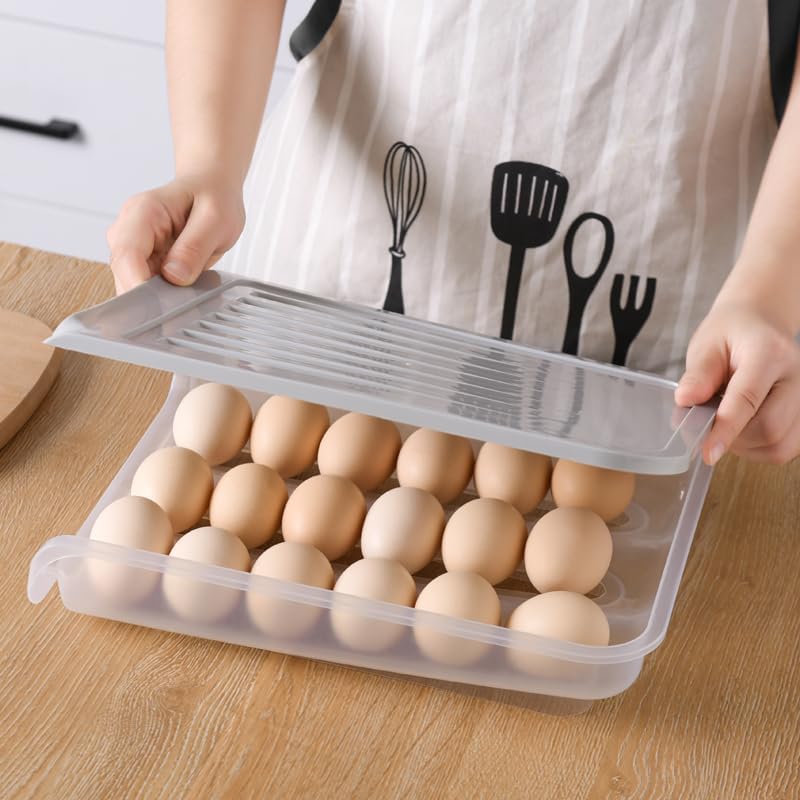 120 Pieces Stackable Egg Box - Gray and White - Standard Size - 12 Egg Capacities