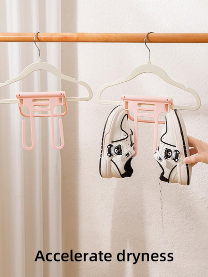 Folding Shoe Rack, Standing And Hanging Options, Space-Saving Design – Blue & Pink – 2-Pack