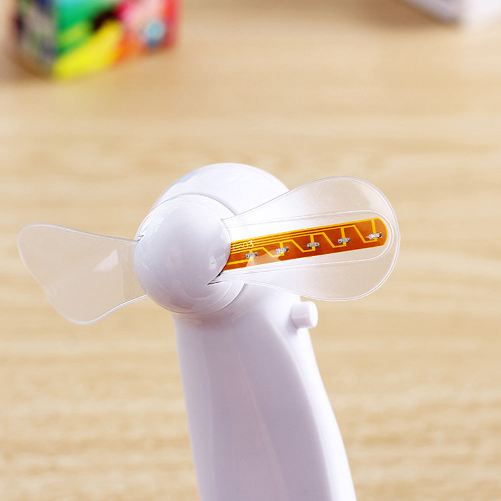 Handheld LED Message Fan with Customizable RGB Display
