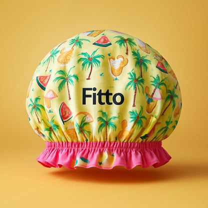 12 PC Set Elastic Waterproof Shower Caps – Plastic Bathing Hair Caps for Ladies, Salon, and Spa Use (Random Colors)