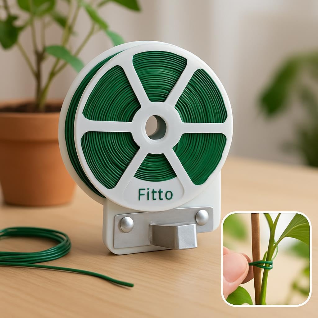 120 Pieces Green Twist Tie Roll - 30 Meters (100 Feet)s for Securing Plants and Cables