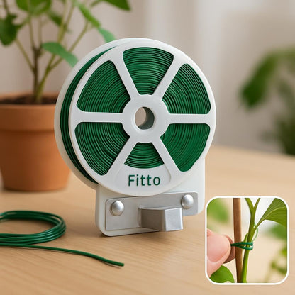 Green Twist Tie Roll - 30 Meters (100 Feet) for Securing Plants and Cables