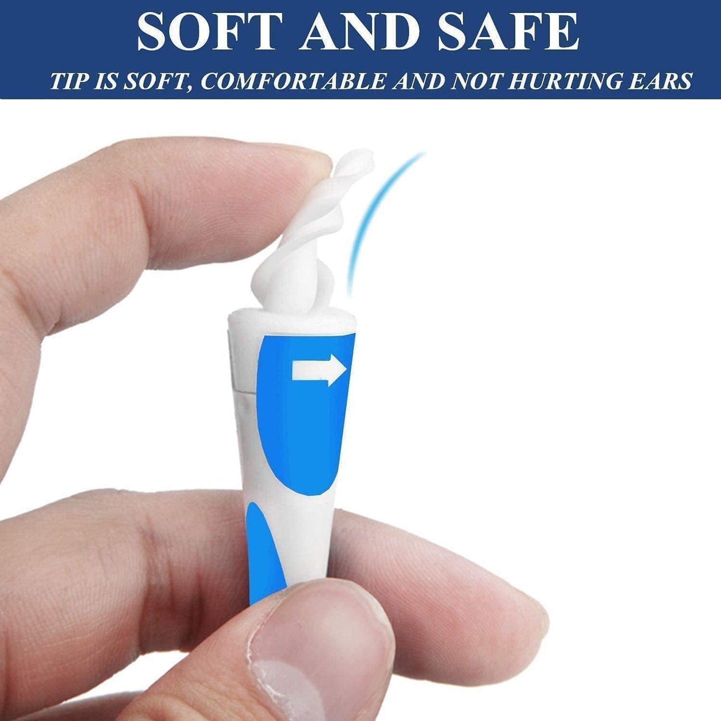 Q-Grips Earwax Remover, Spiral Ear Wax Removal, 16 Pcs Ear Cleaner with Soft Replacement Tips, Safe & Flexible Ear Wax Removal Kit for Adults and Kids, Portable Ear Cleaner for Home and Travel