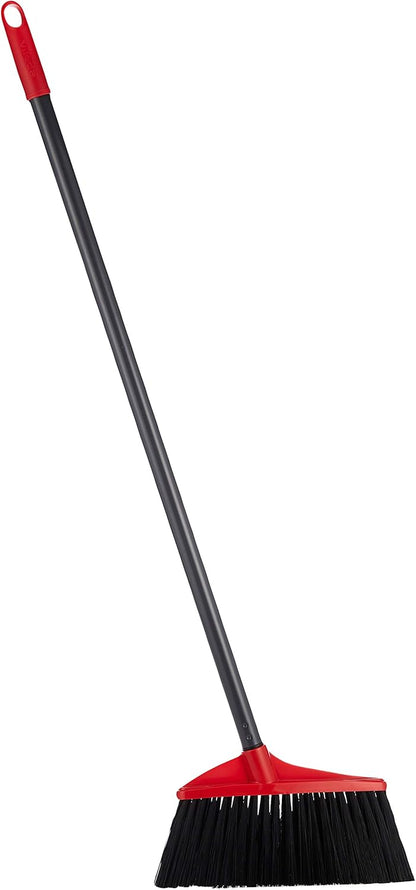 Broom and Dustpan Set - Heavy Duty Metal Handle, Upright Stand, Long Handle for Easy Sweeping, Compact Design for Home, Office, and Kitchen, Indoor & Outdoor Cleaning Supplies