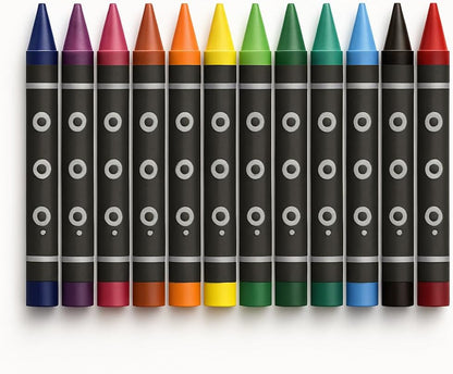 24 Pieces Plastic Cryons 9cm - 24 Vibrant Colors Craft Tools