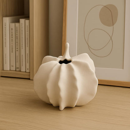 Classic White Ceramic Flower Vase 16x16cm Home Decor Accent