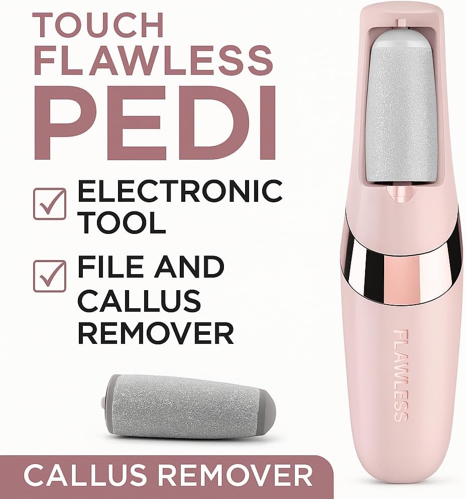 Touch Flawless Pedi, Electronic Tool, File and Callus Remover, Pedicure