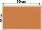 96 Pieces Cork Boards (40cm x 60cm Brown with Wooden Frame for Home and Office Use)
