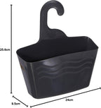 144 Pieces Plastic Hanging Shower Baskets (Black - Durable – Space-Saving Shower Organizer with Easy Installation for Bathroom Storage)