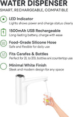 96 Pieces Water Dispensers (LED Indicator – 1500mAh USB Rechargeable – Silicone – Carafe/Bottle Compatible-Assorted)