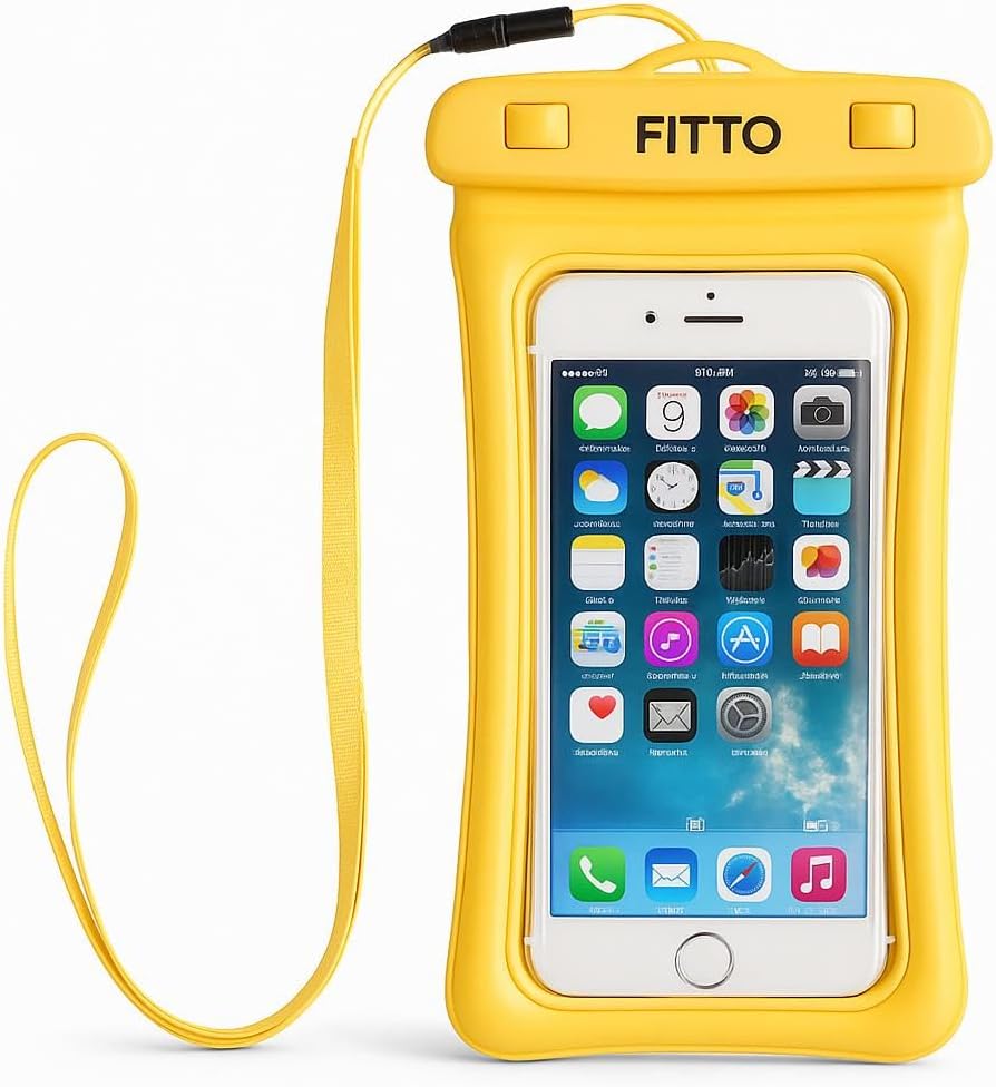 144 Pieces Floating Waterproof Phone Pouches with Lanyard (Clear Phone Bag – Touchscreen Compatible – Floating & Leakproof for Outdoor – Beach – Pool Use)