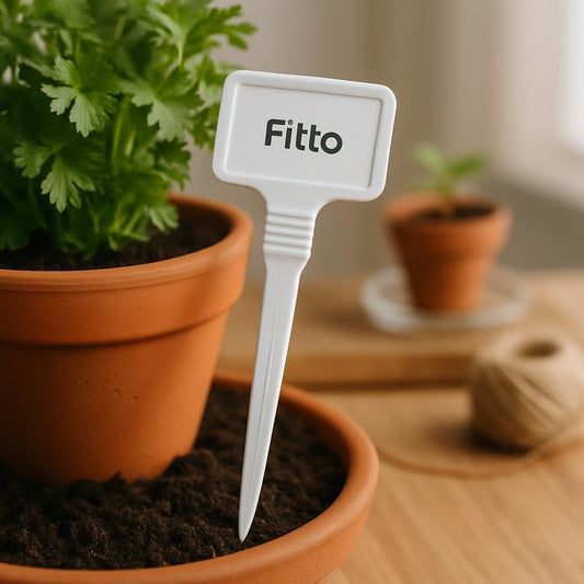 White Plastic Garden Plant Markers - 6 Pcs Labeling Stakes