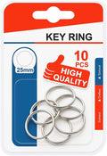 144 Pieces Key Ring Set 10 Pieces (25mm Metal Split Rings for Keys – Crafts – and Accessories)