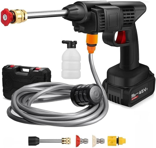 Fitto 48V High Pressure Washer - Car Washing Machine, Portable Electric Pressure Cleaner, Powerful 1800W, Ideal for Cars, Bikes, Driveways, Patios & Outdoor Cleaning