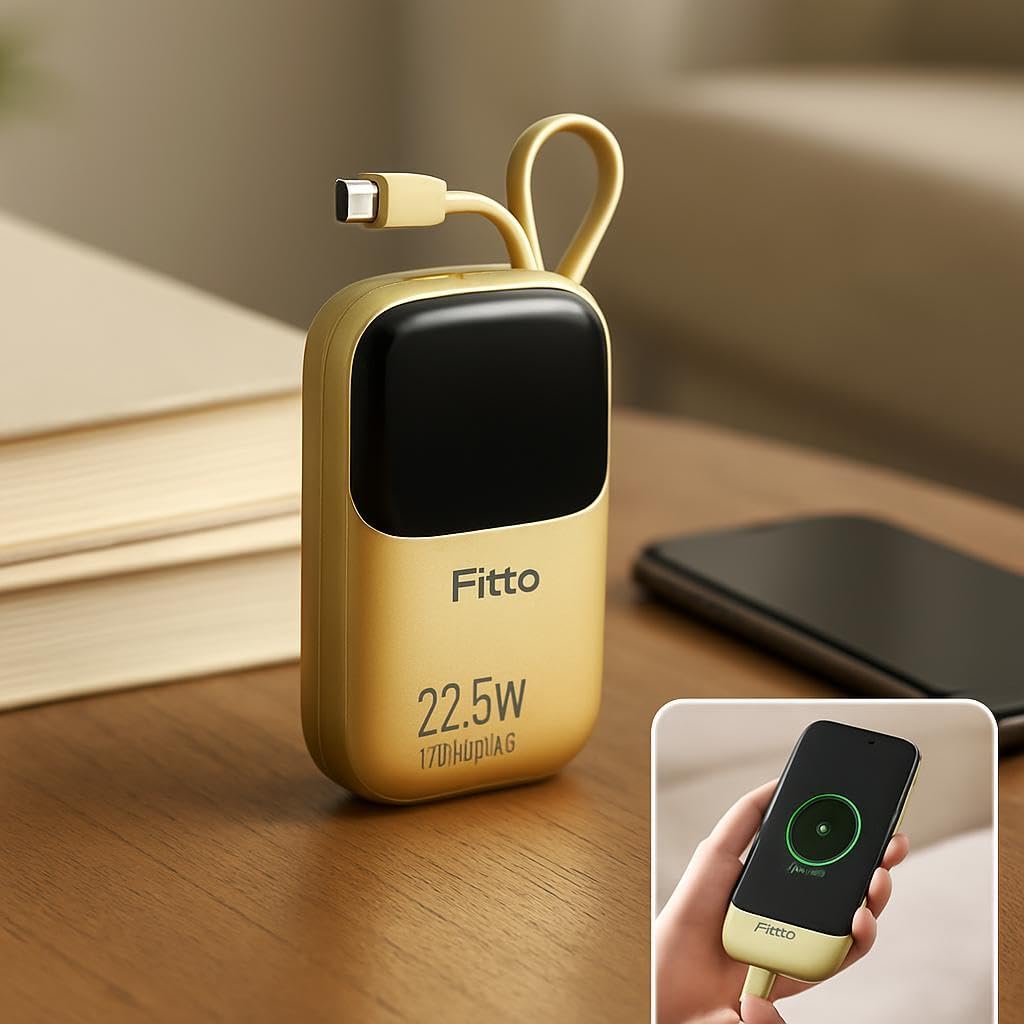 72 Pieces 10000 mAh Power Banks (22.5W Fast Charging – Type C & Lightning – Gold)