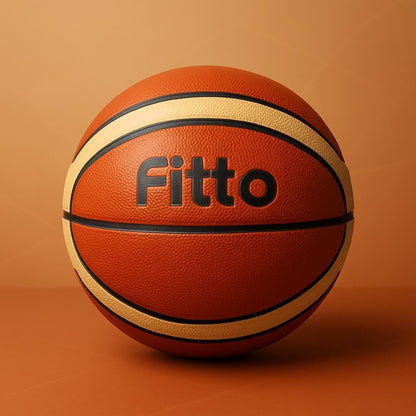 Indoor/Outdoor Training Basketball - Anti-Slip Rubber Grip, Durable Practice Ball for Street Court, Gym & School, Size 7