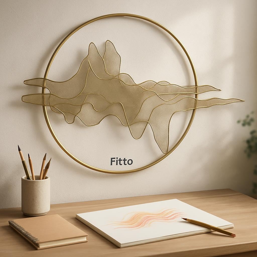 Metal Wall Art Décor 84x61cm Contemporary Decorative Metal Panel