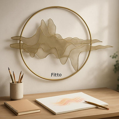 Metal Wall Art Décor 84x61cm Contemporary Decorative Metal Panel