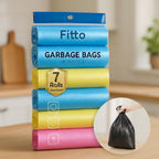 120 Pieces 63x46cm Garbage Bags (330 Gallon – Assorted Colors – Pack of 7)
