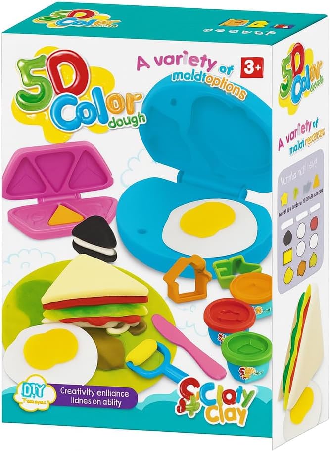 120 Pieces Non Dry Bulk Modeling Breakfast 5D Educational Toys for Kids